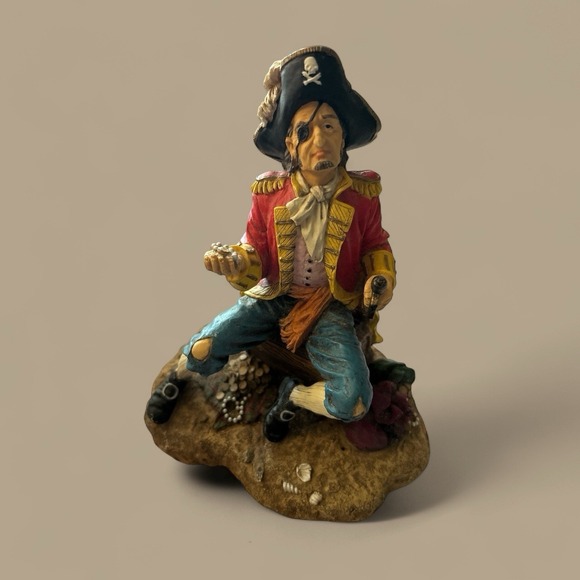 RARE Vintage 2000 Collectible Pirate Resin Material Figure